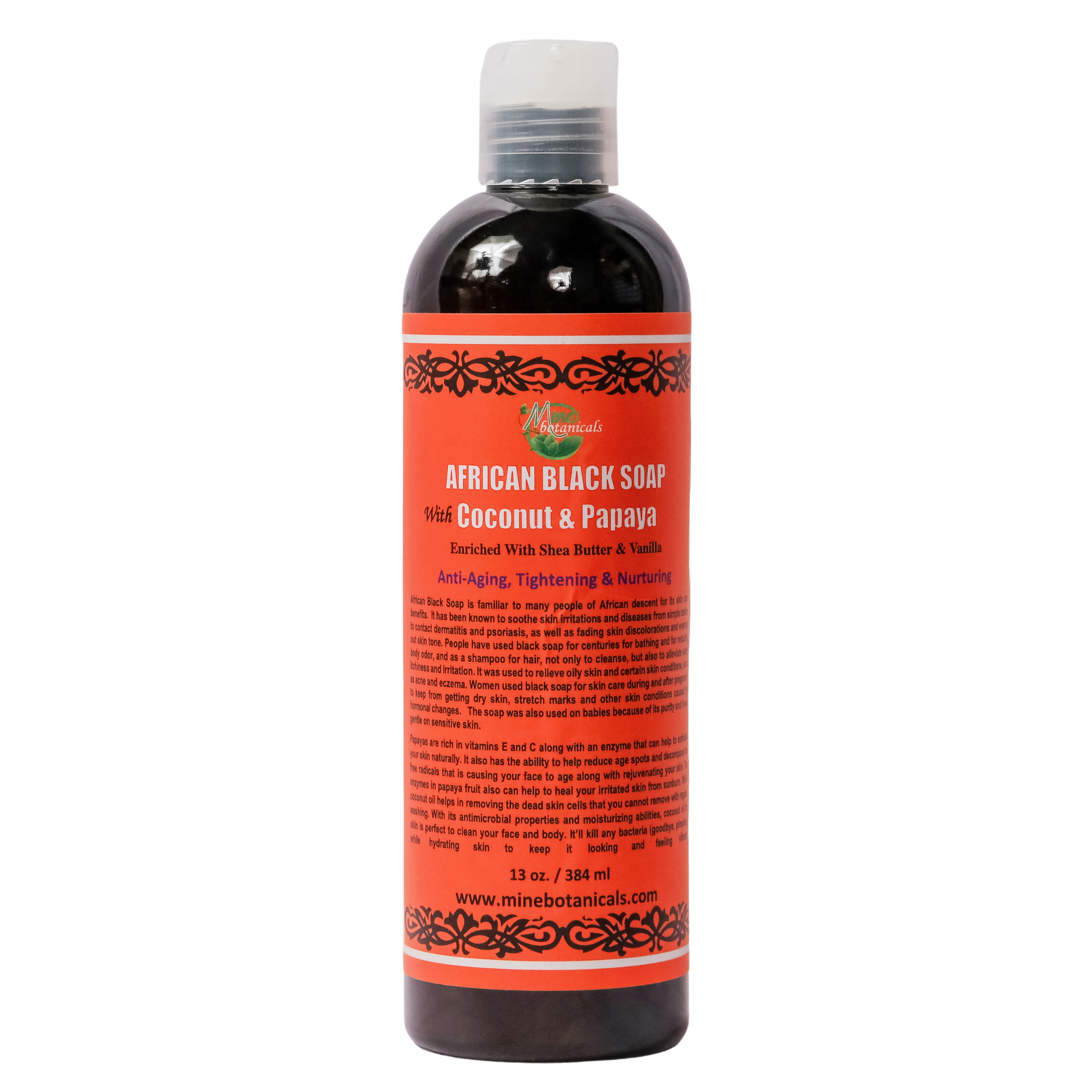 African Black Soap With Coconut & Papaya