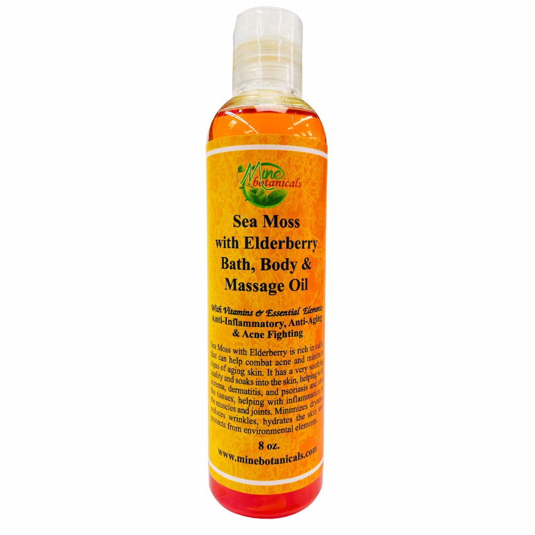 Sea Moss with Elderberry Bath, Body & Massage Oil